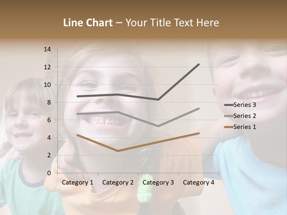 A Group Of Young Children Standing Next To Each Other PowerPoint Template