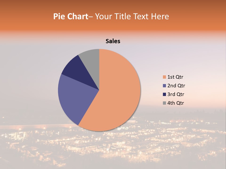 Square Dusk Town PowerPoint Template