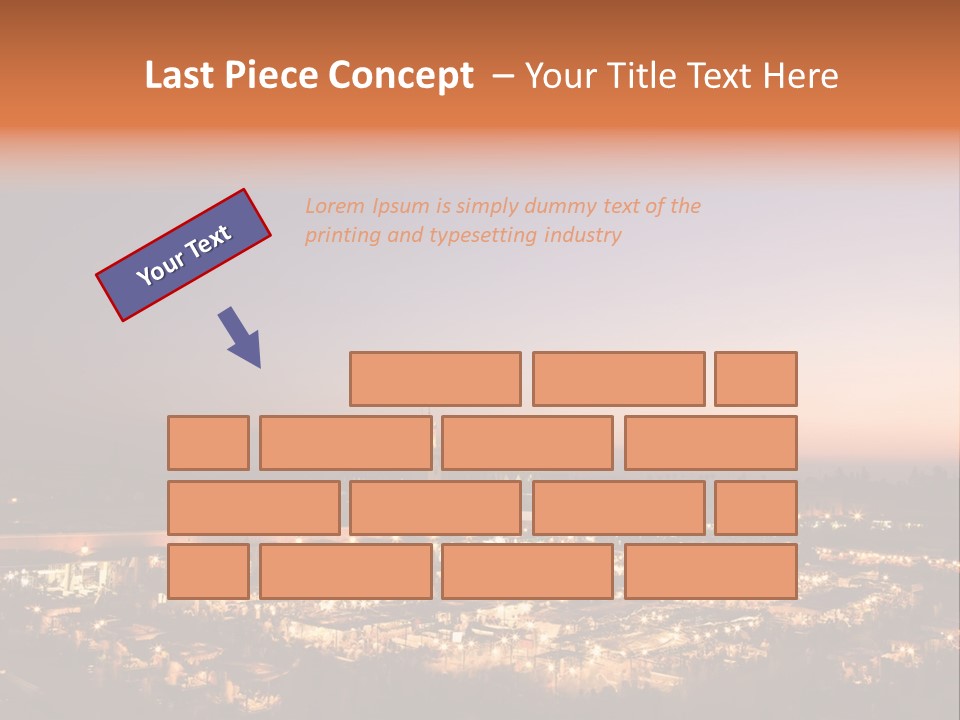 Square Dusk Town PowerPoint Template