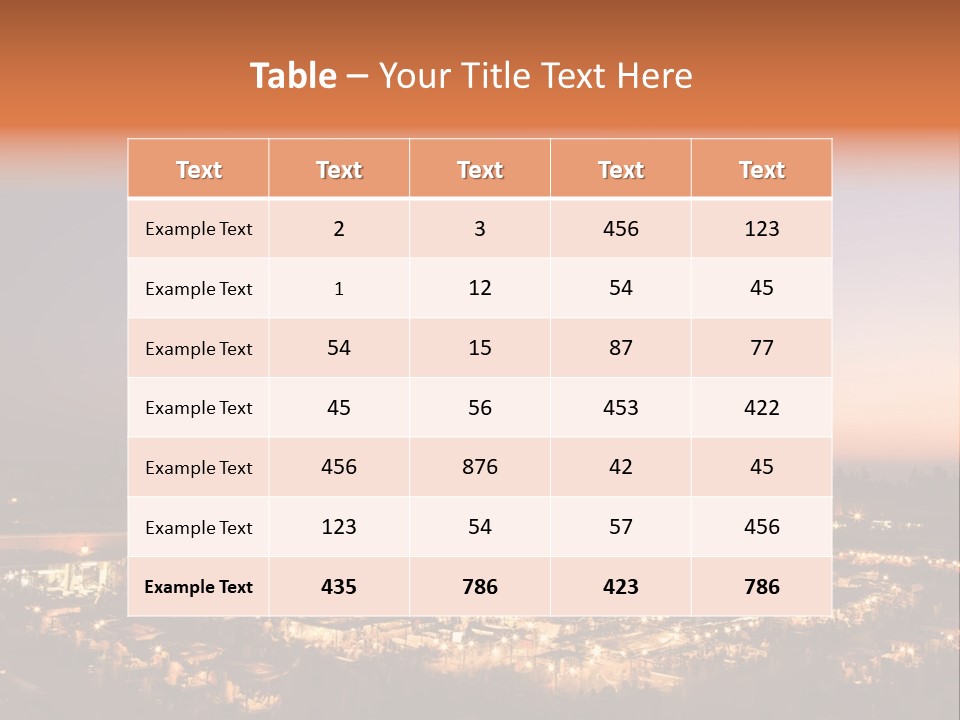 Square Dusk Town PowerPoint Template
