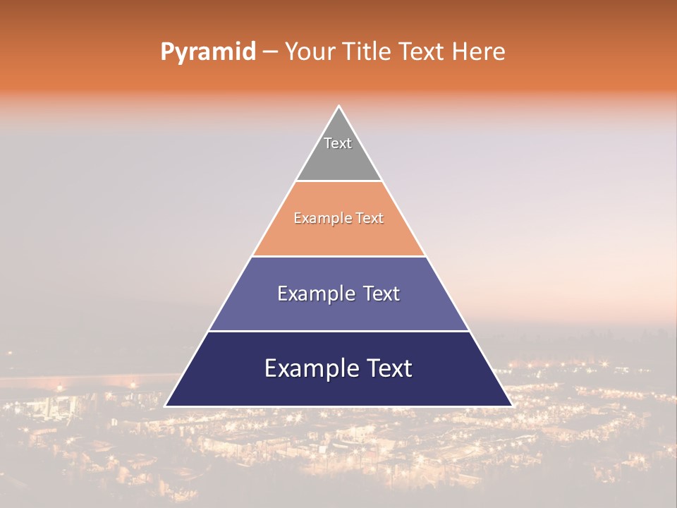 Square Dusk Town PowerPoint Template