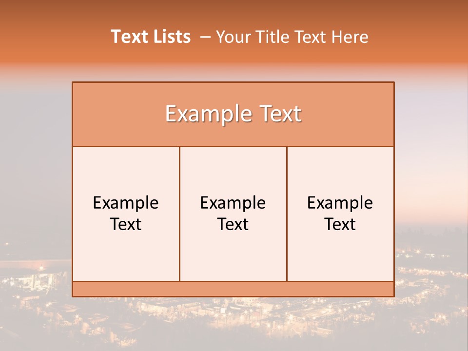 Square Dusk Town PowerPoint Template