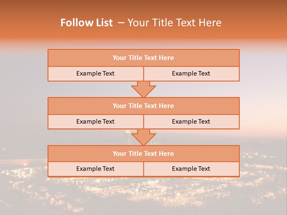 Square Dusk Town PowerPoint Template