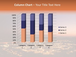 Square Dusk Town PowerPoint Template