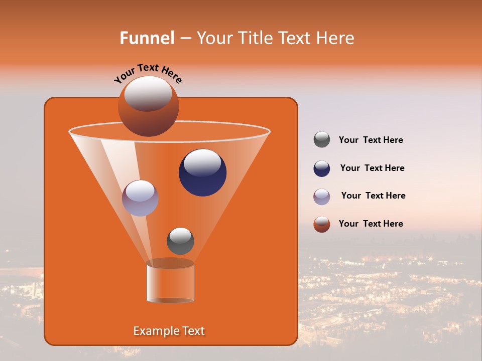 Square Dusk Town PowerPoint Template