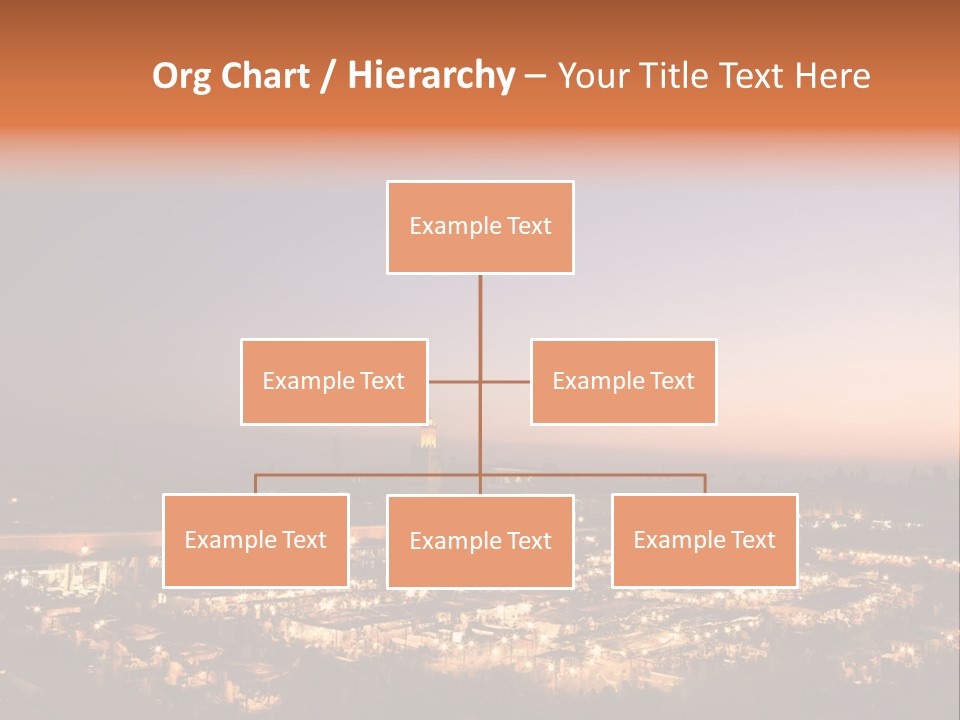 Square Dusk Town PowerPoint Template
