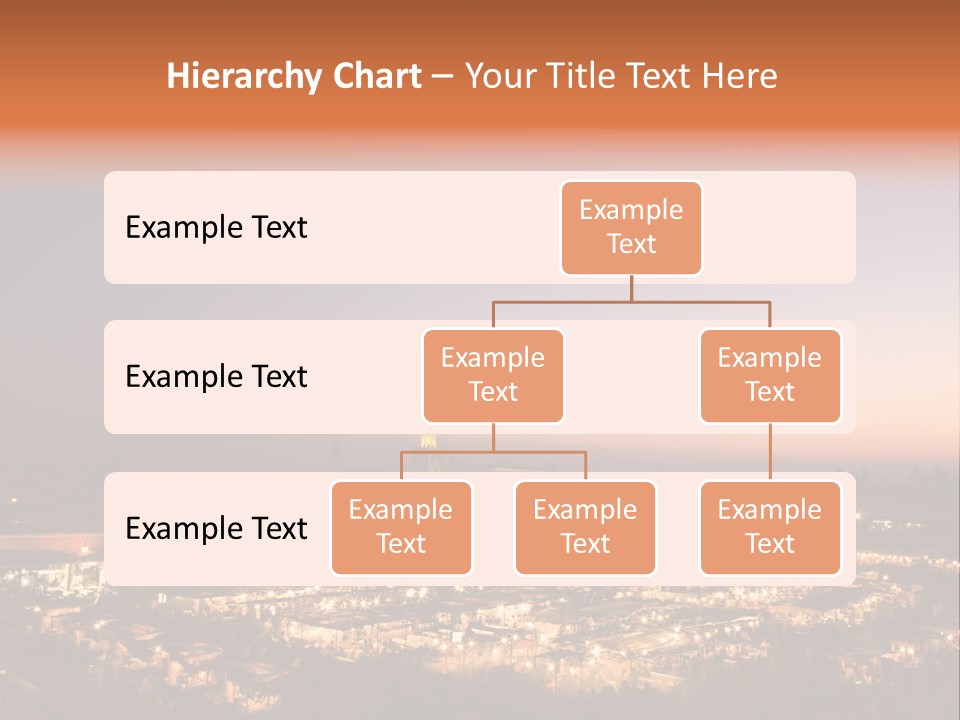 Square Dusk Town PowerPoint Template