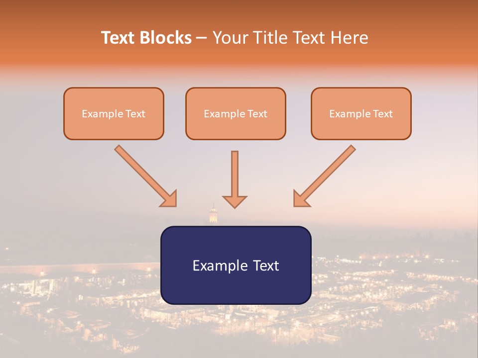 Square Dusk Town PowerPoint Template