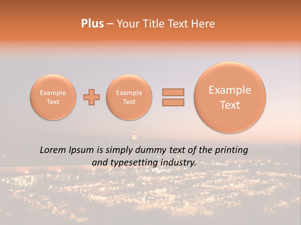 Square Dusk Town PowerPoint Template