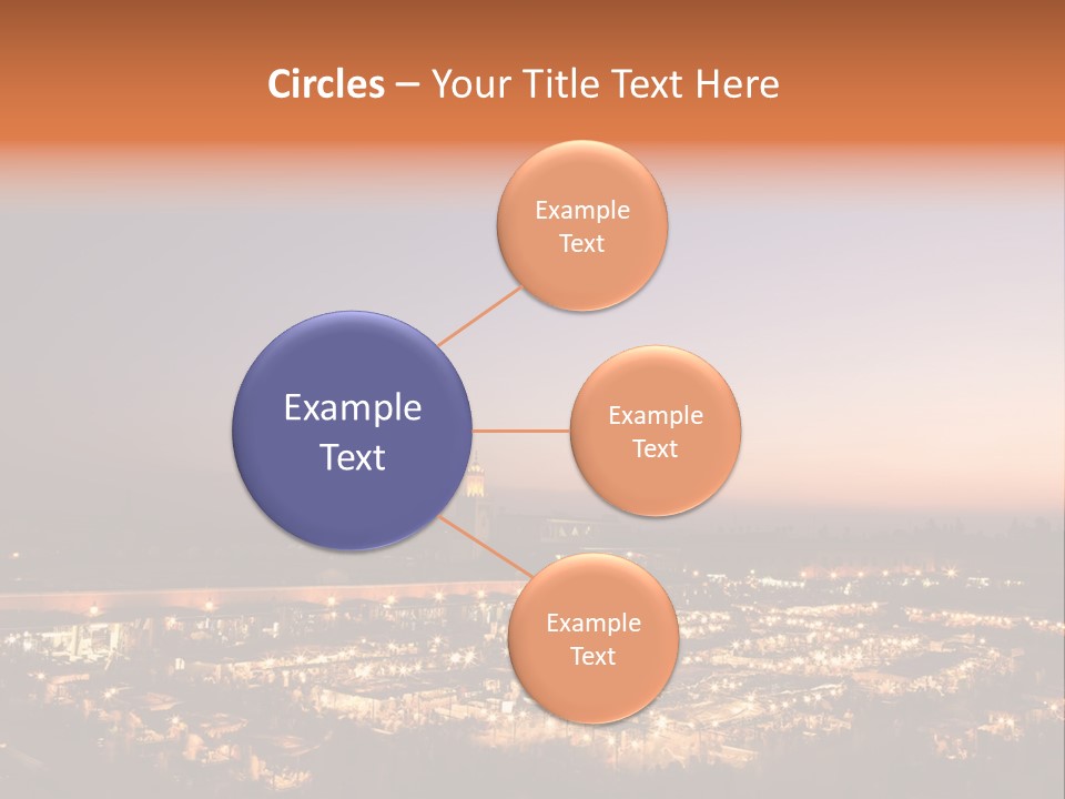 Square Dusk Town PowerPoint Template