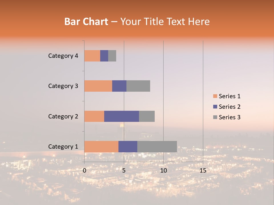 Square Dusk Town PowerPoint Template