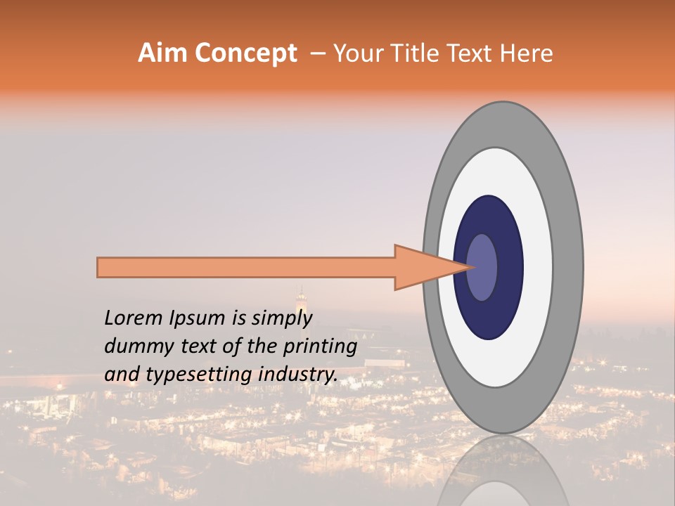 Square Dusk Town PowerPoint Template