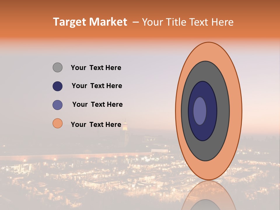 Square Dusk Town PowerPoint Template