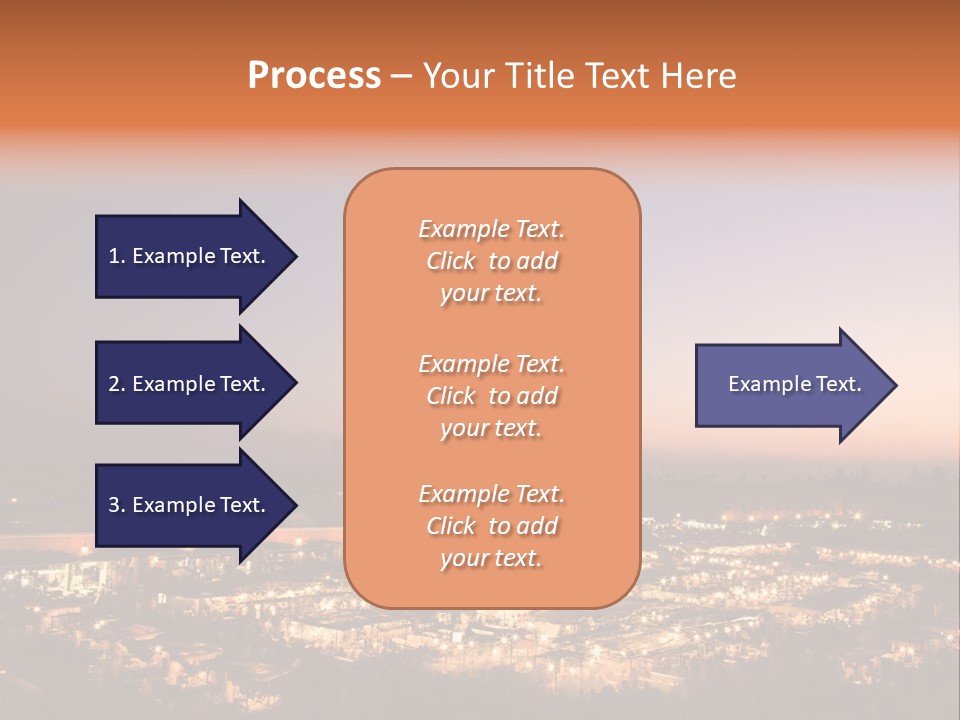 Square Dusk Town PowerPoint Template