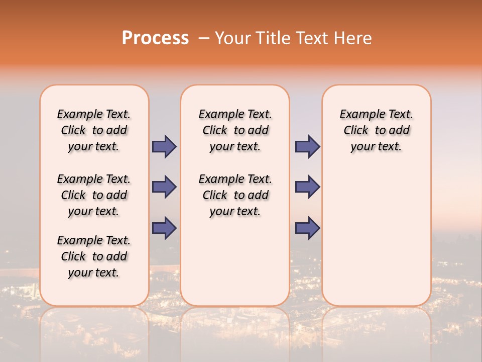 Square Dusk Town PowerPoint Template