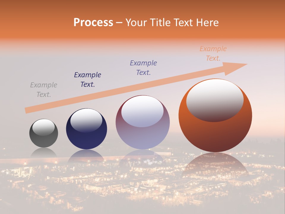 Square Dusk Town PowerPoint Template