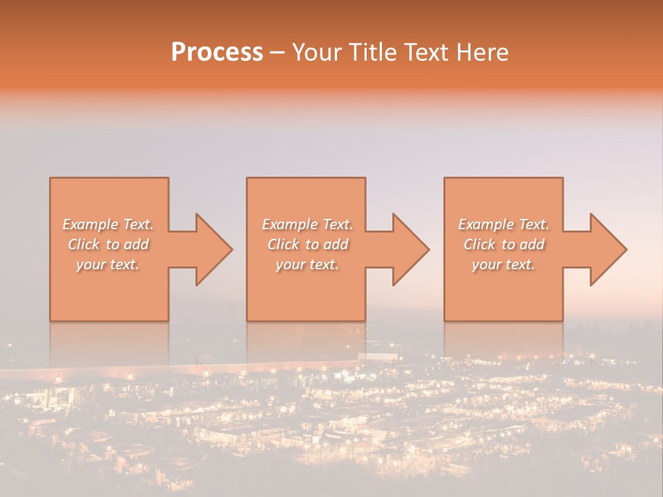 Square Dusk Town PowerPoint Template