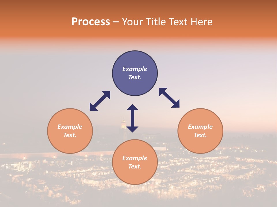 Square Dusk Town PowerPoint Template