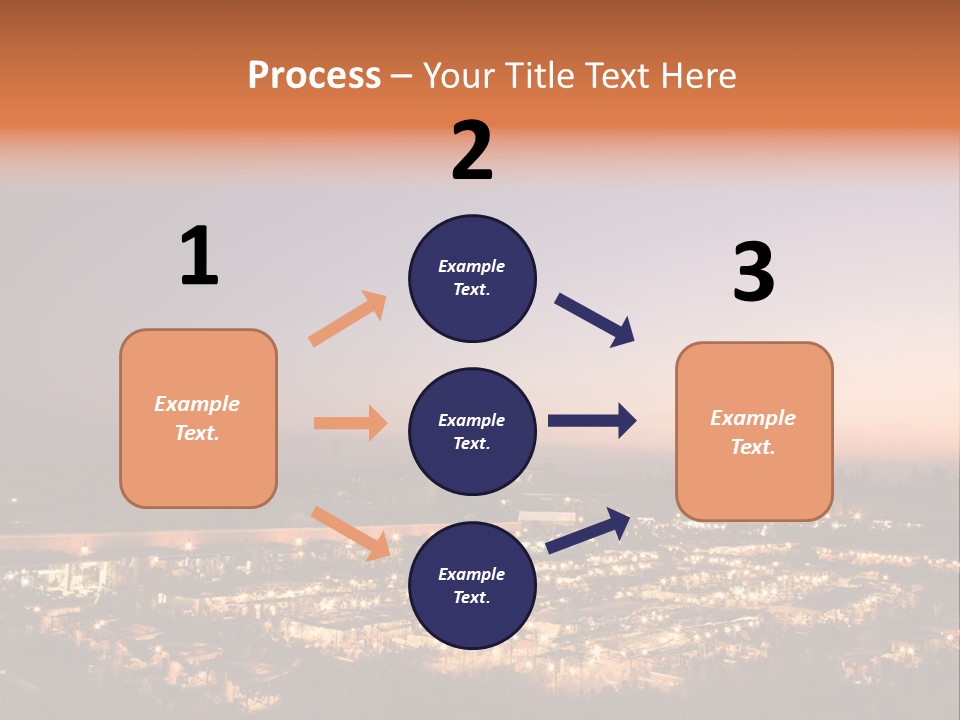 Square Dusk Town PowerPoint Template
