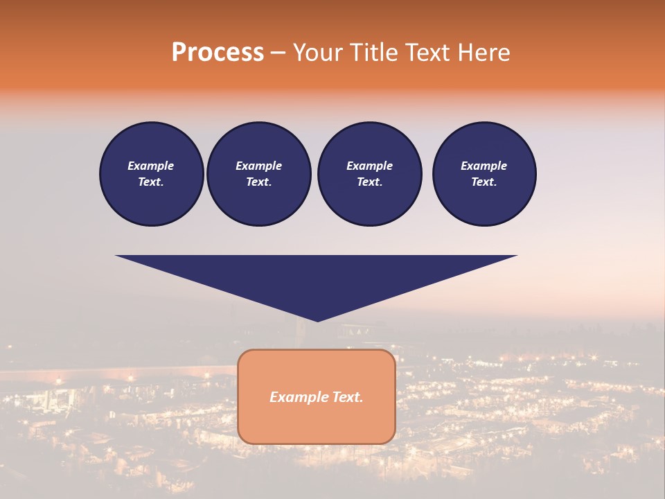 Square Dusk Town PowerPoint Template