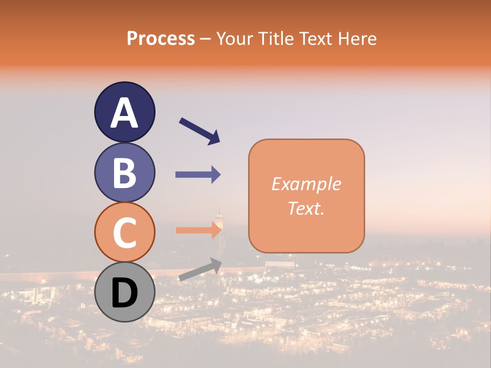 Square Dusk Town PowerPoint Template