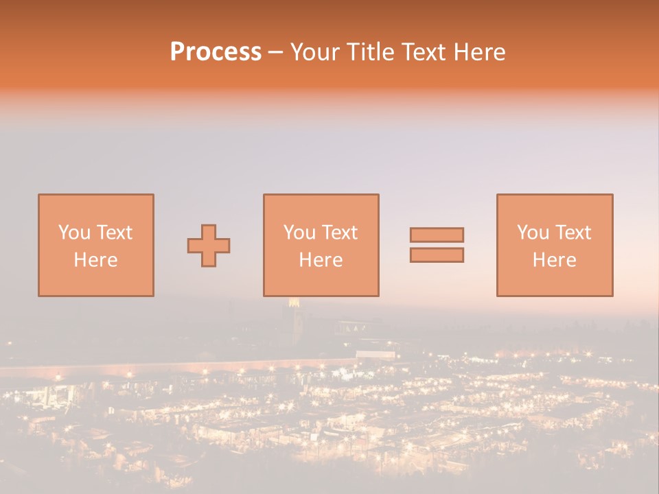 Square Dusk Town PowerPoint Template