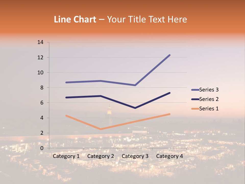 Square Dusk Town PowerPoint Template