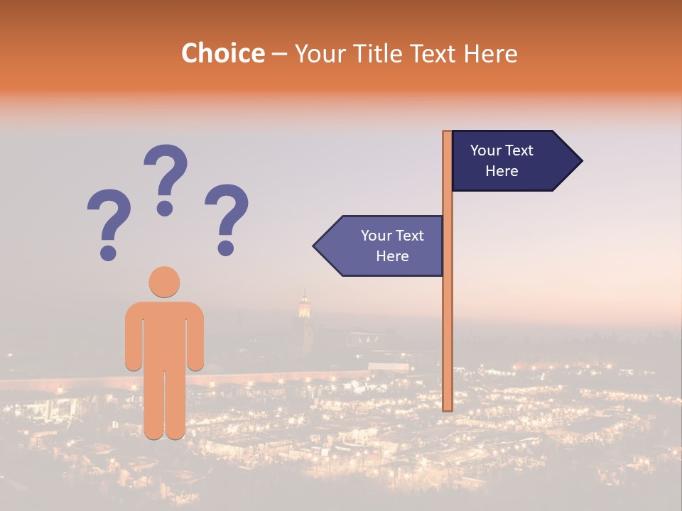 Square Dusk Town PowerPoint Template