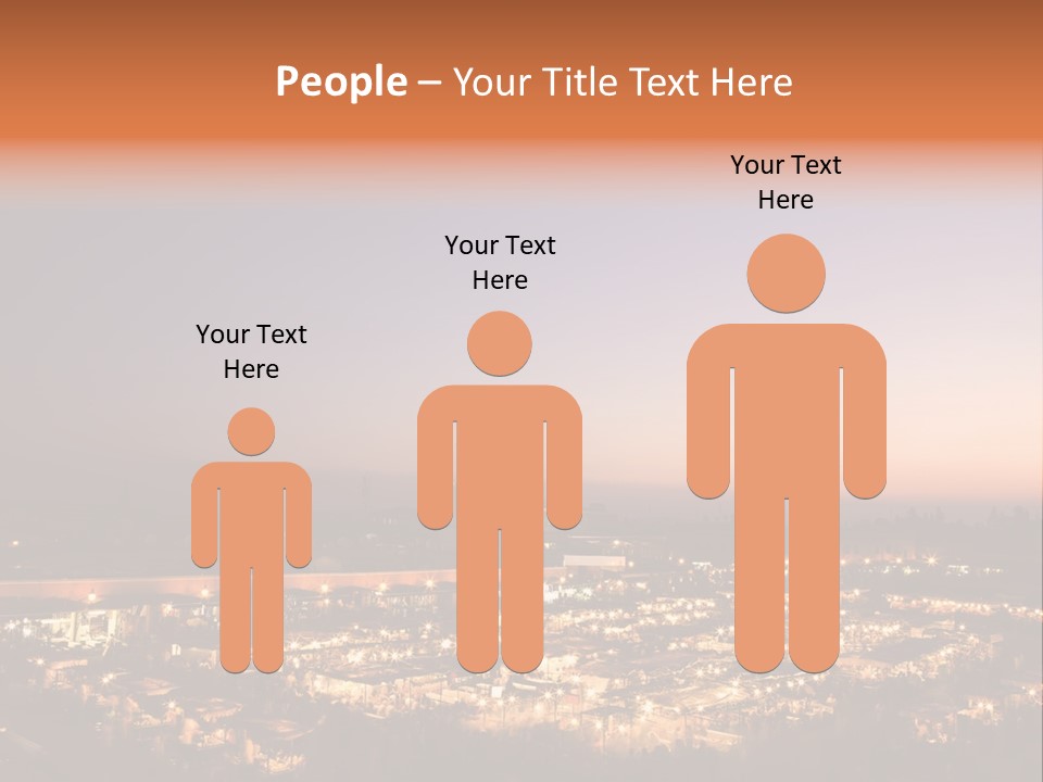 Square Dusk Town PowerPoint Template