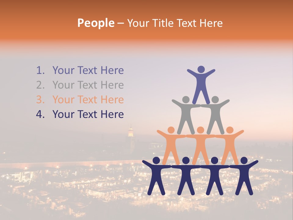 Square Dusk Town PowerPoint Template