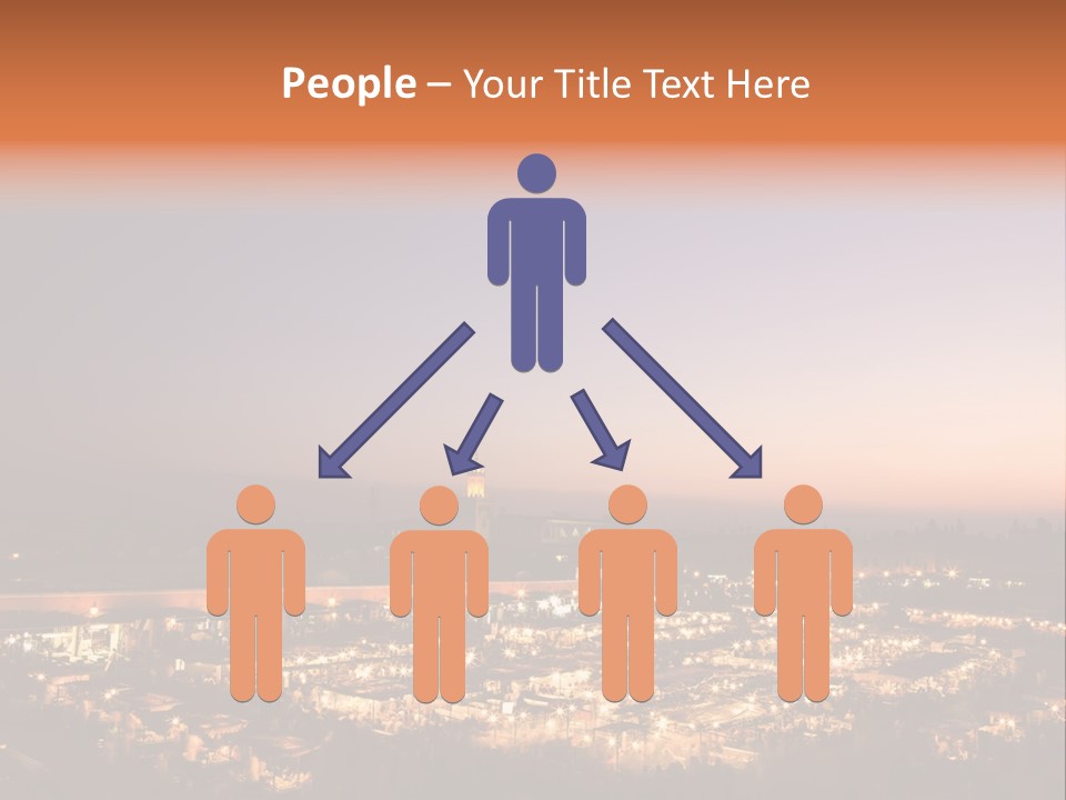 Square Dusk Town PowerPoint Template