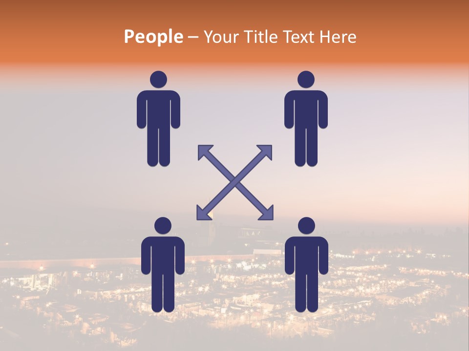 Square Dusk Town PowerPoint Template