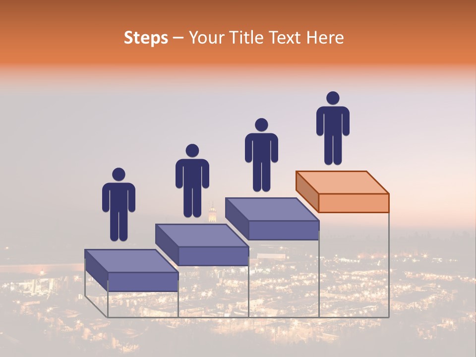 Square Dusk Town PowerPoint Template