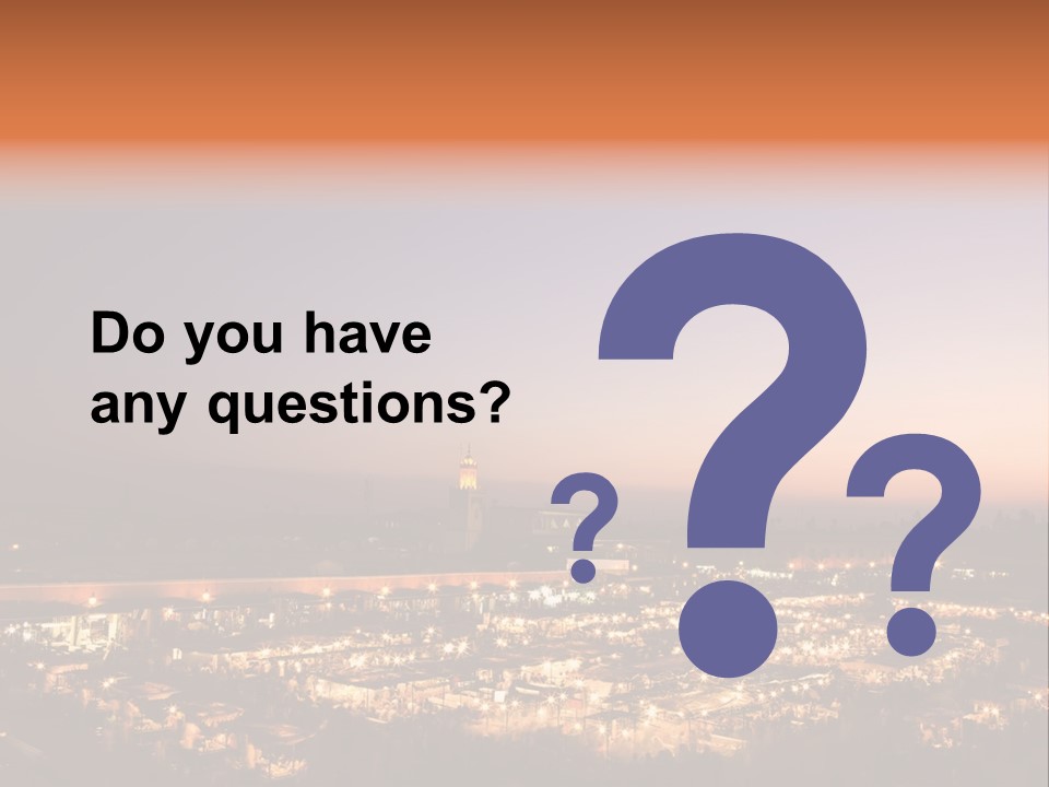 Square Dusk Town PowerPoint Template