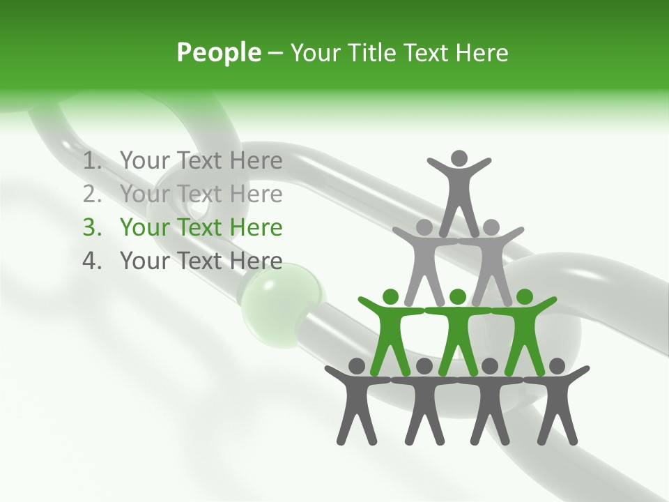 Group Clasped Row PowerPoint Template