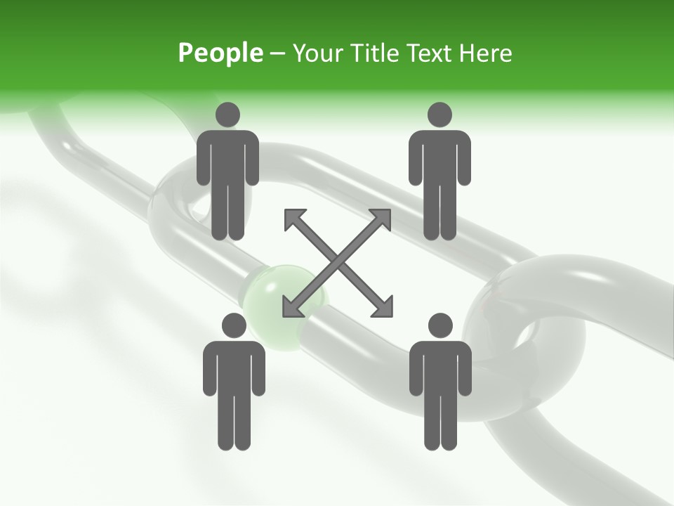 Group Clasped Row PowerPoint Template