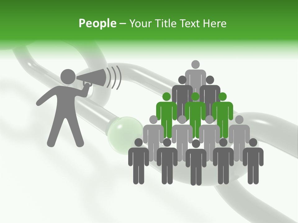 Group Clasped Row PowerPoint Template