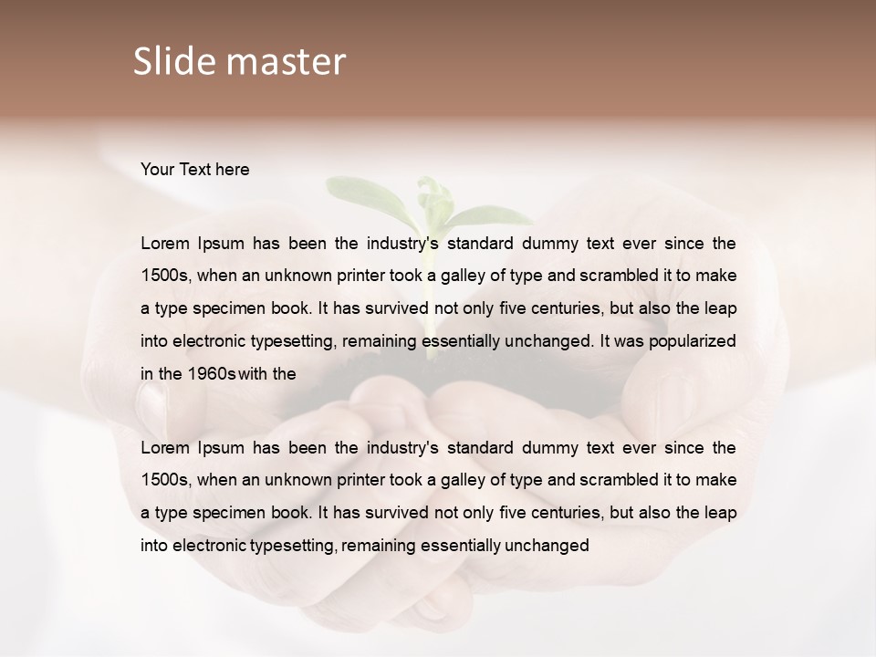 Gardening Rise Flower PowerPoint Template