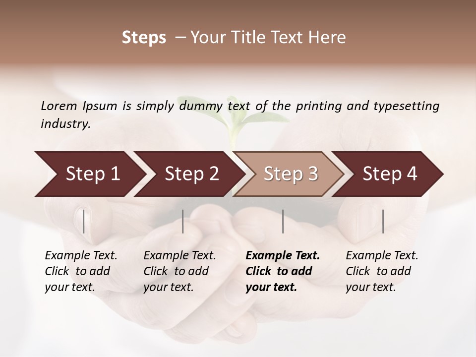 Gardening Rise Flower PowerPoint Template