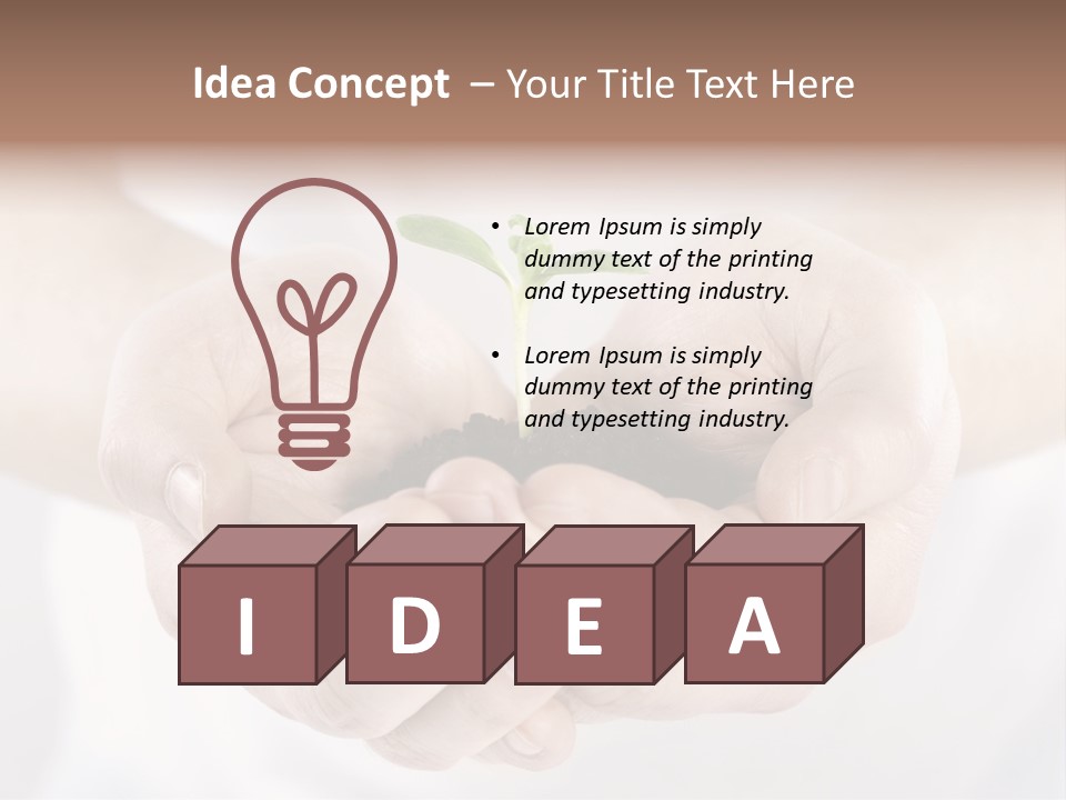 Gardening Rise Flower PowerPoint Template