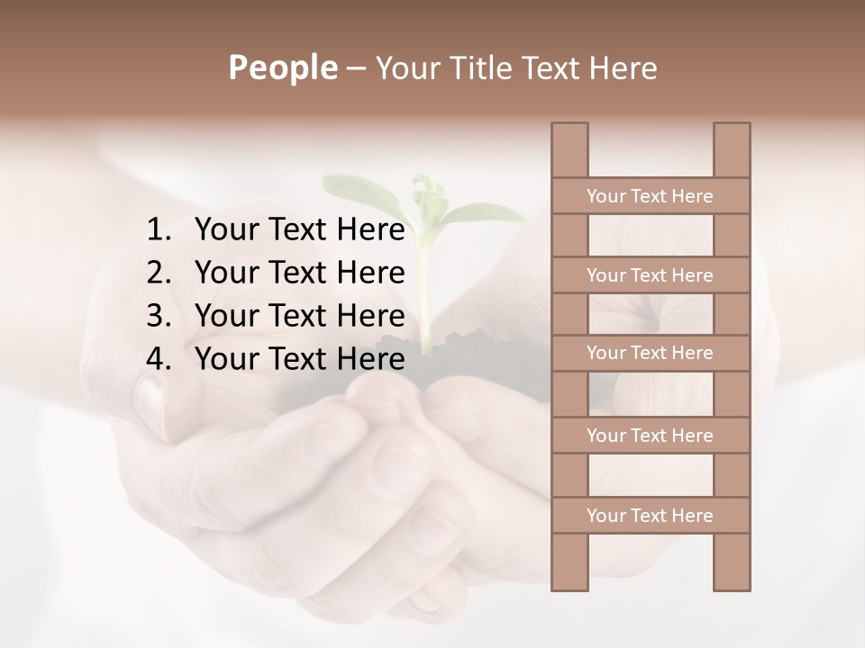 Gardening Rise Flower PowerPoint Template