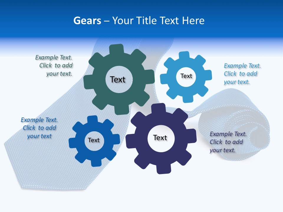 Stripy Elastic Clothes PowerPoint Template