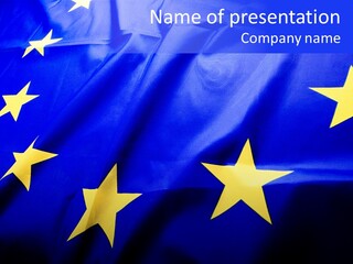 Cloud Textile Flag PowerPoint Template