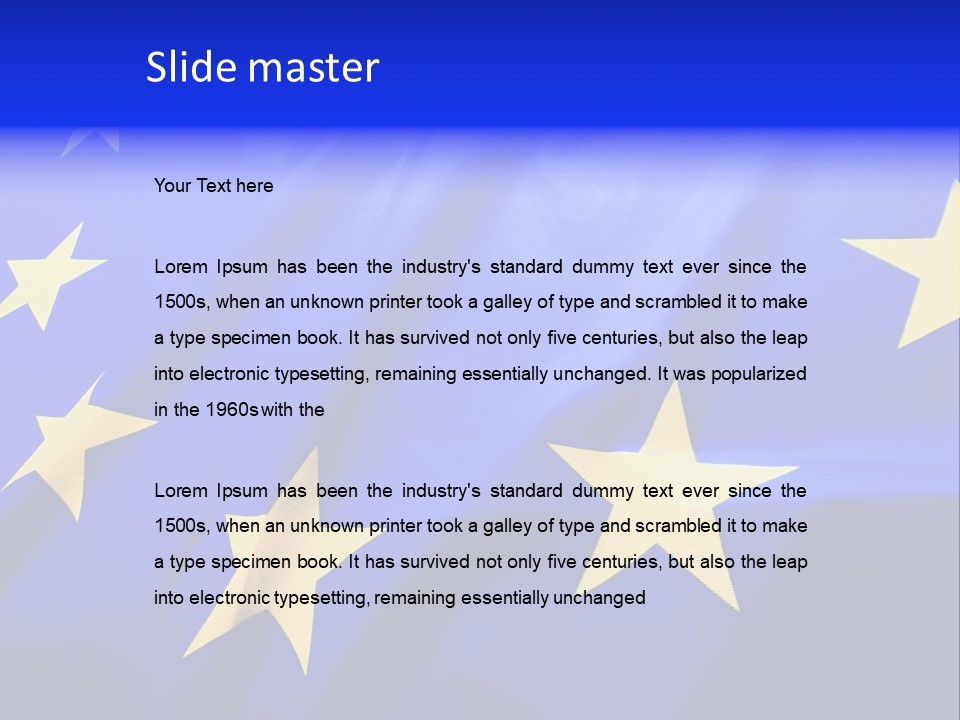 Cloud Textile Flag PowerPoint Template