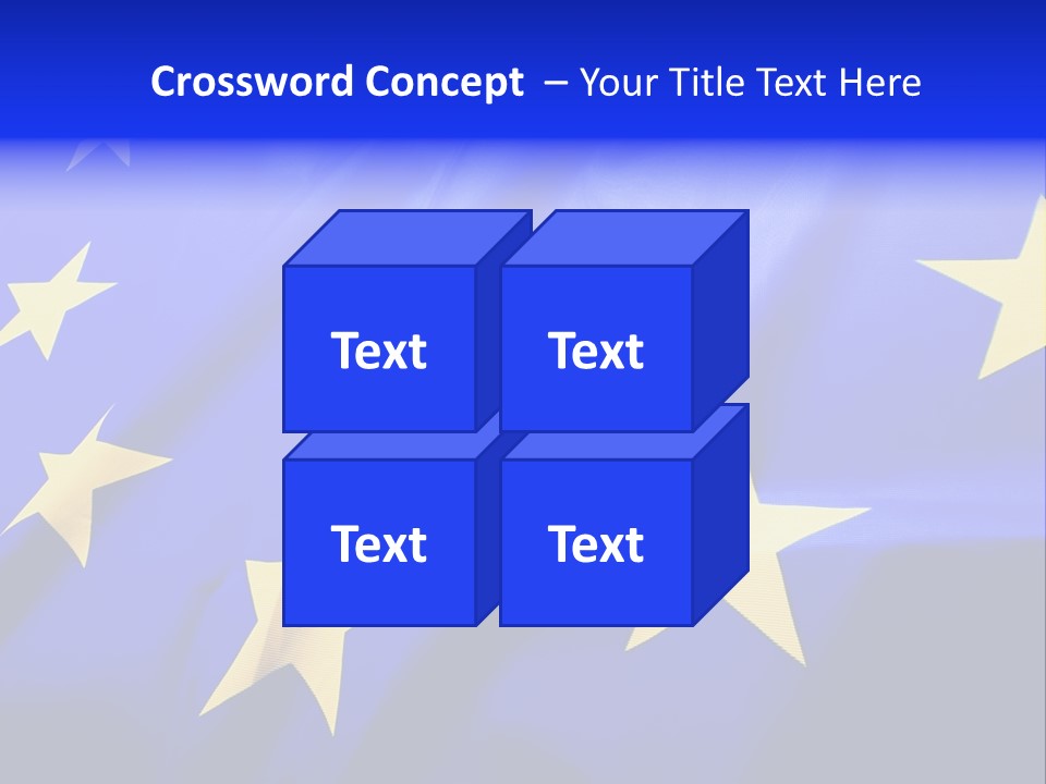 Cloud Textile Flag PowerPoint Template