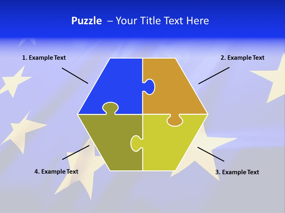 Cloud Textile Flag PowerPoint Template