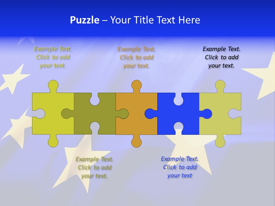 Cloud Textile Flag PowerPoint Template