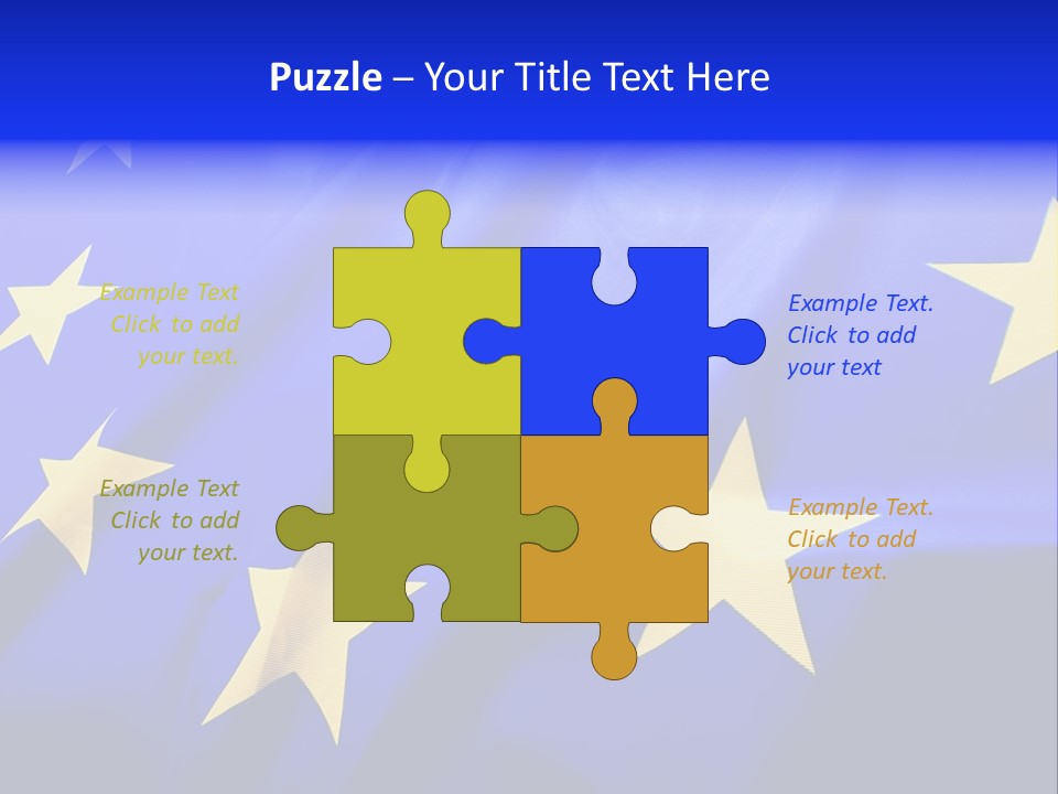 Cloud Textile Flag PowerPoint Template