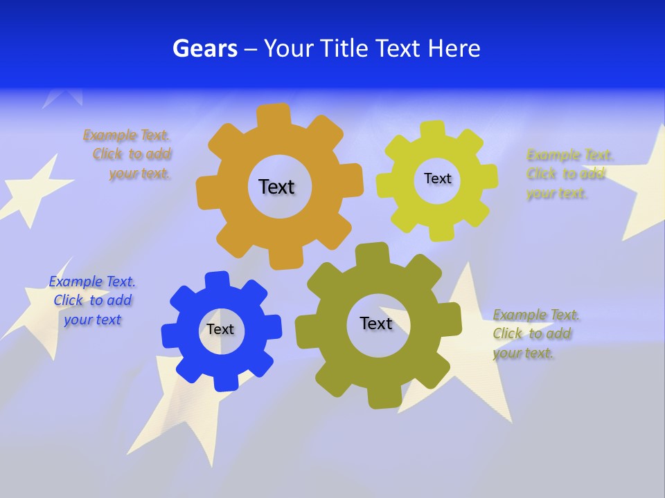 Cloud Textile Flag PowerPoint Template
