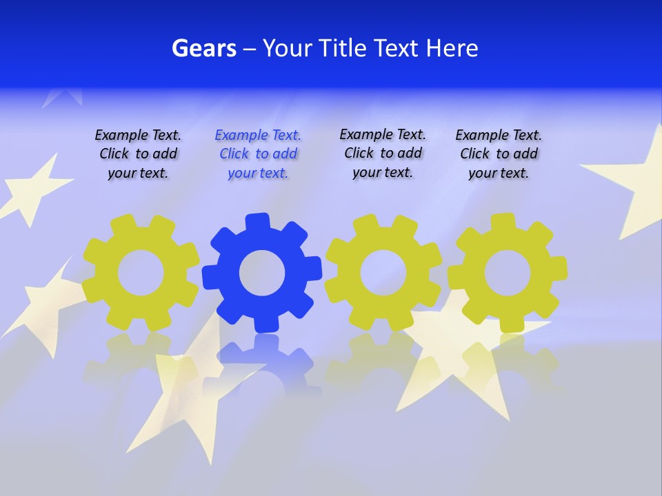 Cloud Textile Flag PowerPoint Template